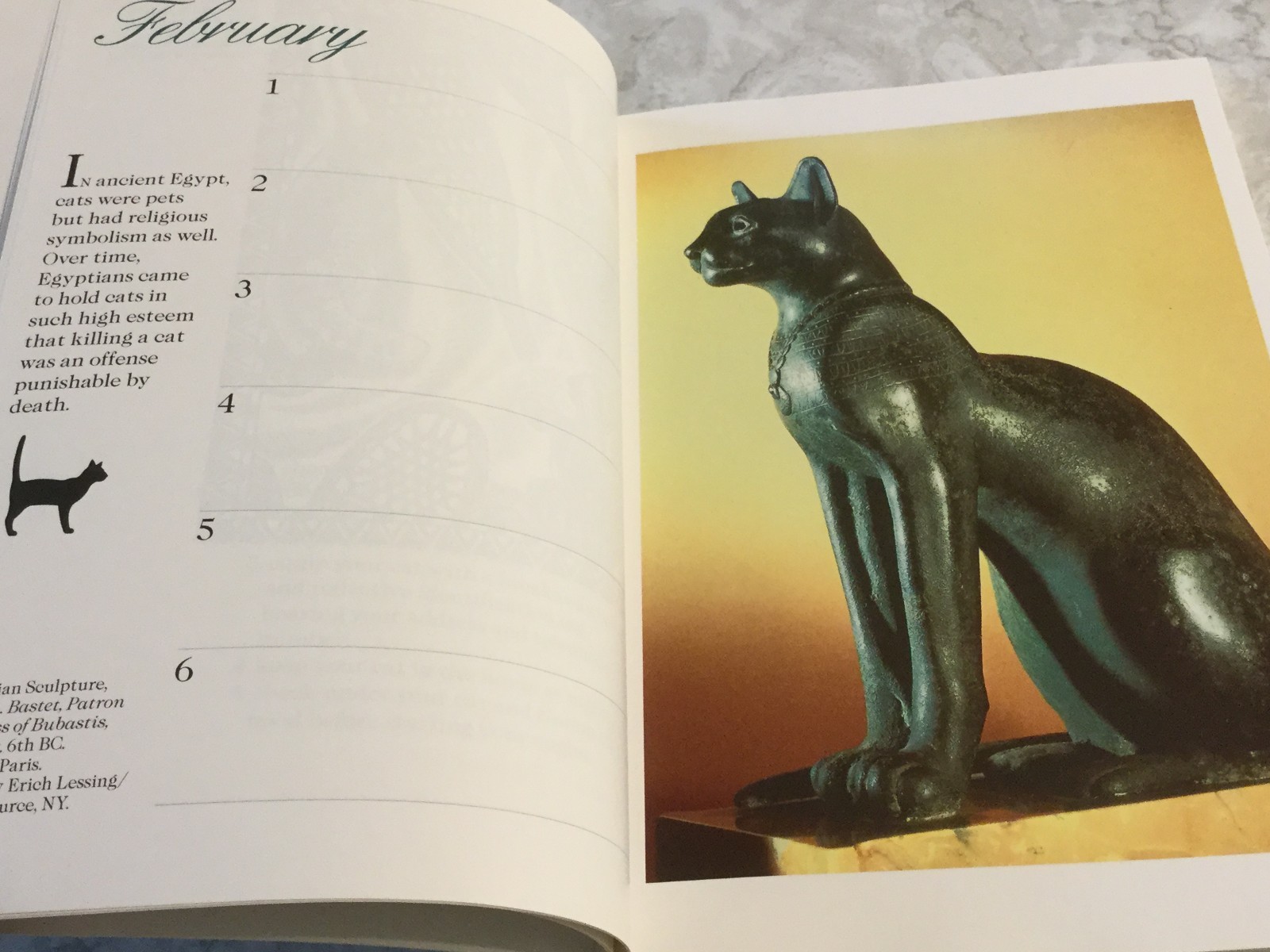 The Cat Lover's Book of Days 1997 Art From Museums, Quotes, Fun Facts, Journal