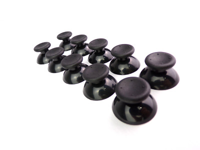 Lot of 10 Black Microsoft Xbox 360/Original Xbox Replacement Analog Thumb Sticks