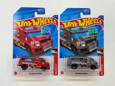 2022 HOT WHEELS HW RESCUE HW RAPID RESPONSE COLOR VARIATION LOT OF 2