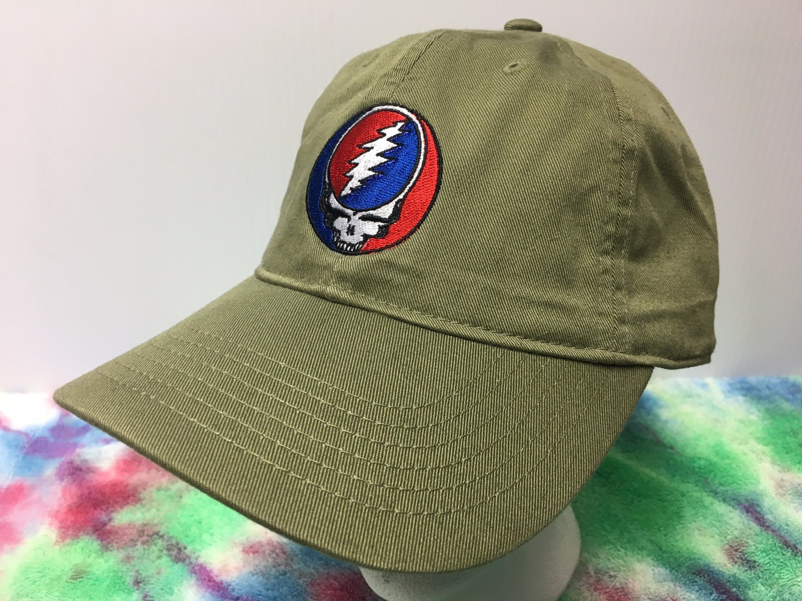 Grateful Dead Steal Your Face Embroidered Low Profile Organic Cotton Ball Cap