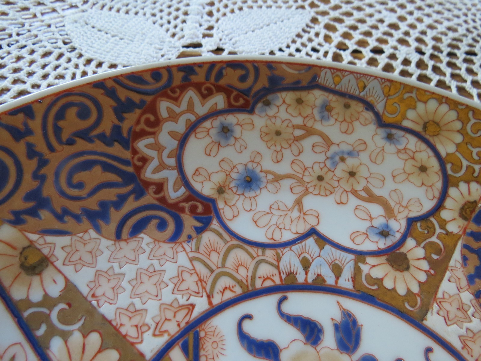 CHINESE PORCELAIN CHARGER QIANLONG MARK 31 CM GREAT QING DYNASTY IMARI PLATE