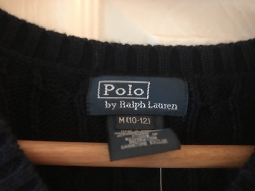 NWT~ Polo Ralph Lauren Kids Boy's Sleeveless Cable Sweater Vest Sz M ( 10 - 12 )