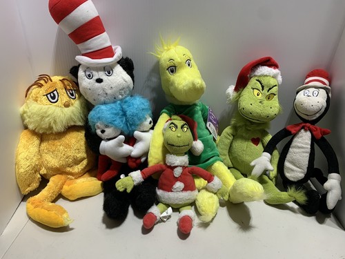 Dr. Seuss Cat in The Hat Plush Toy Lot of 6