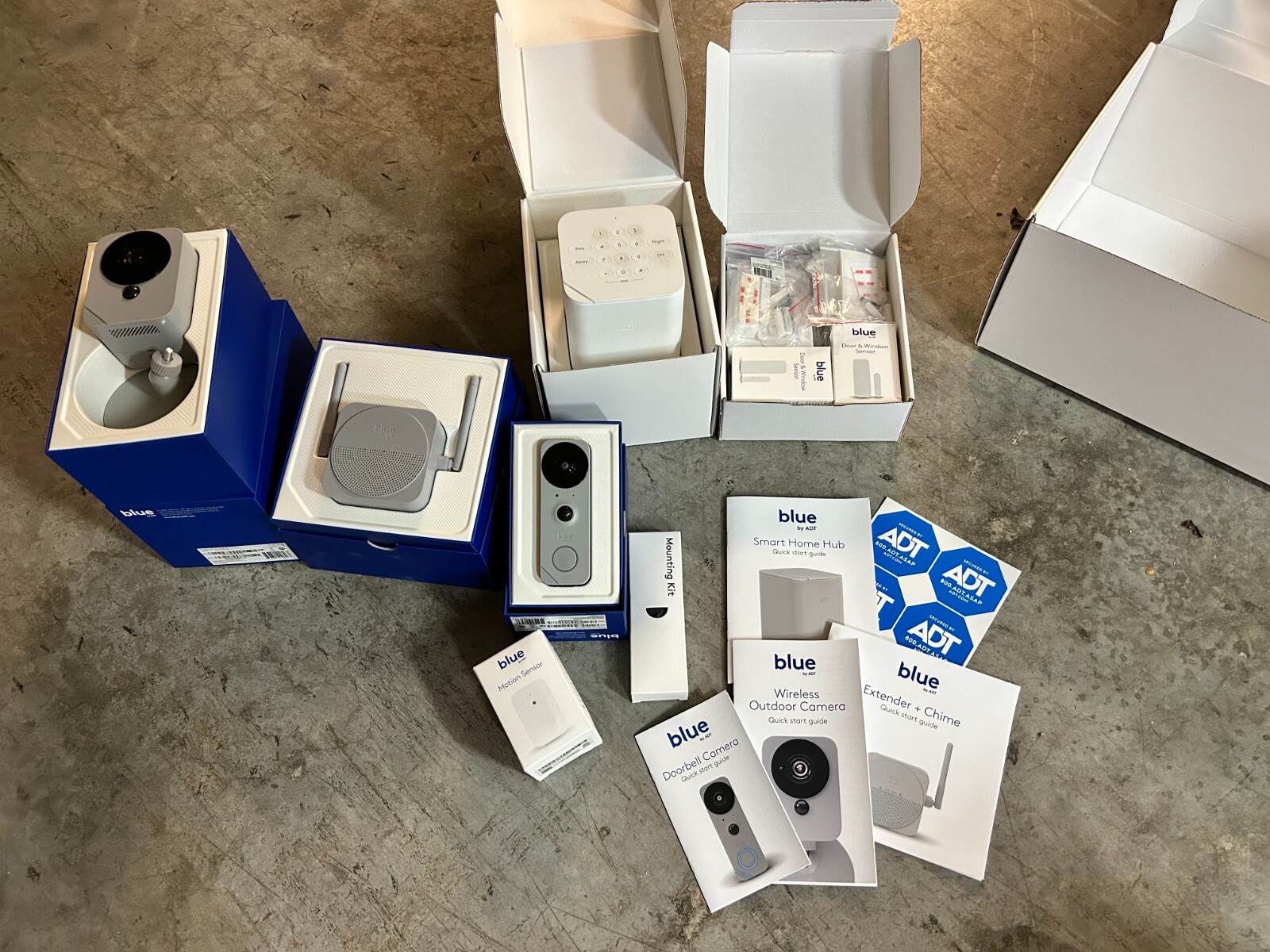 Blue By ADT Smart Home Full Security System-Hub, Wireless Outdoor Cameras, etc.
