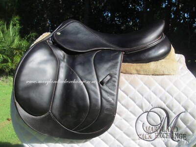 17'' DEVOUCOUX BIARRITZ C CALFSKIN close contact jumping saddle # 2 flaps-2015