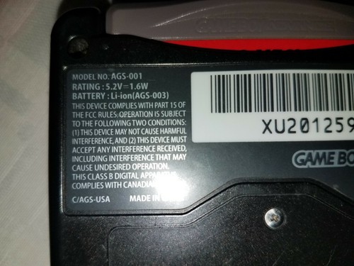 Nintendo Game Boy Advance SP Onyx Black w/ official charger