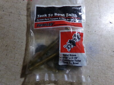 NEW Proplus 192265 5/16 x 3-1/8'' Tank To Bowl Bolts  *FREE SHIPPING*