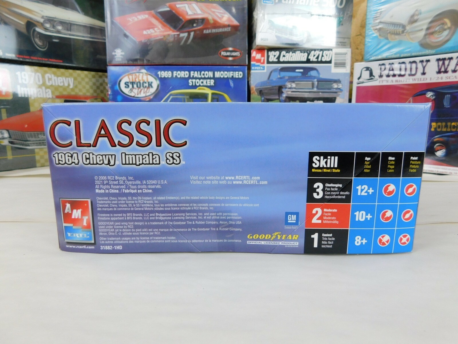 1964 CHEVY IMPALA SS FACTORY SEALED AMT/ERTL PLASTIC MODEL 1:25 (2006) MOD-37