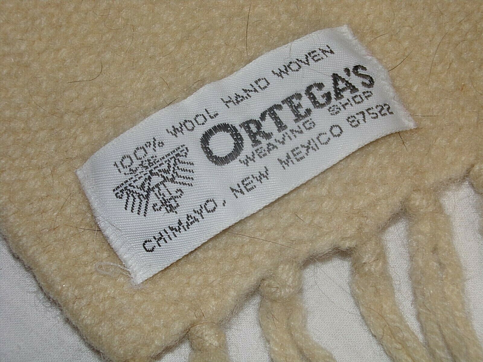 Chimayo Ortega's Southwest Native American Wool Blanket Rug Hand Woven 24
