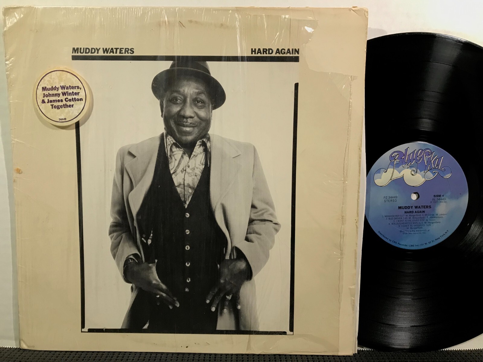 欧LP Muddy Waters Hard Again MOVLP565 Blue Sky, Music On Vinyl /00260 MUDDY WATERS Hard Again LP BLUE SKY PZ 34449 STEREO 1977