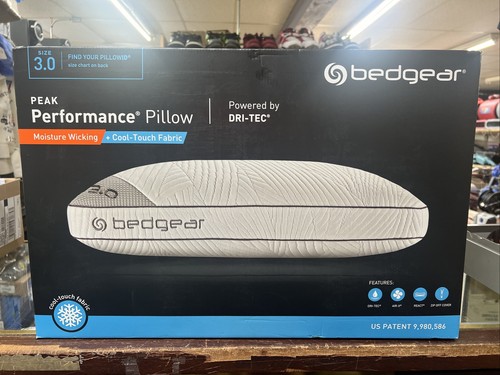 Bedgear Peak Performance Pillow 3.0  AHP96AMW1MQ Size 3.0 Moisture Wicking Cool