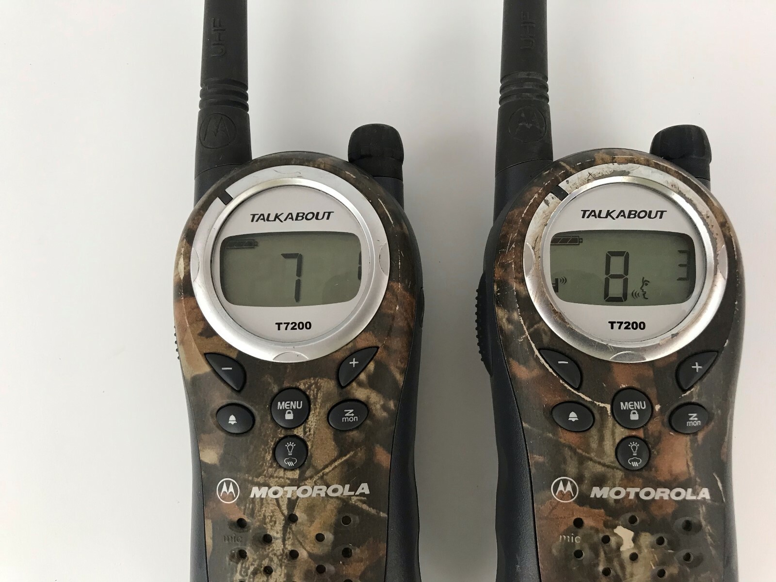 Motorola TALKABOUT CAMO T7200 Radio Walkie Talkie PAIR Camouflage ~TESTED~