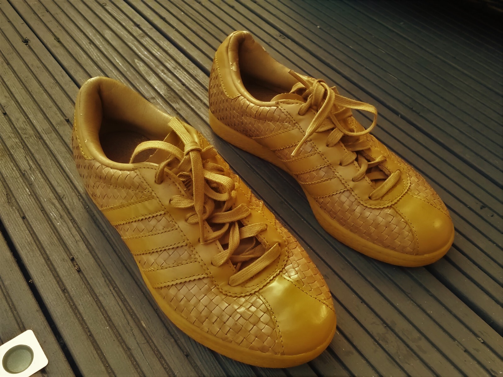 tobacco adidas trainers