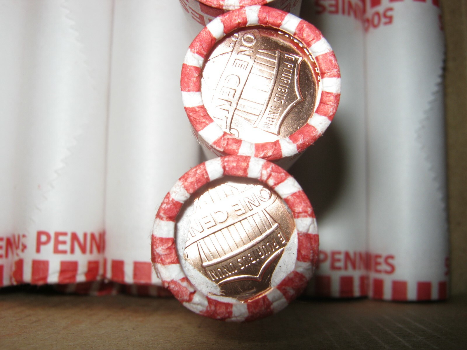 2019 P pennies 15 obw rolls heads/tails, right from the armory.Tight rolls clean