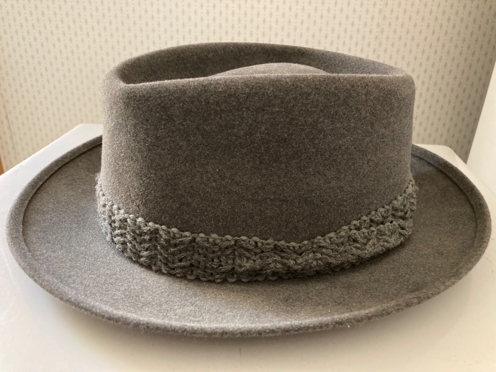 Vintage MALLORY Aristocrat Quality Grey Felt Wool Men's Fedora Hat