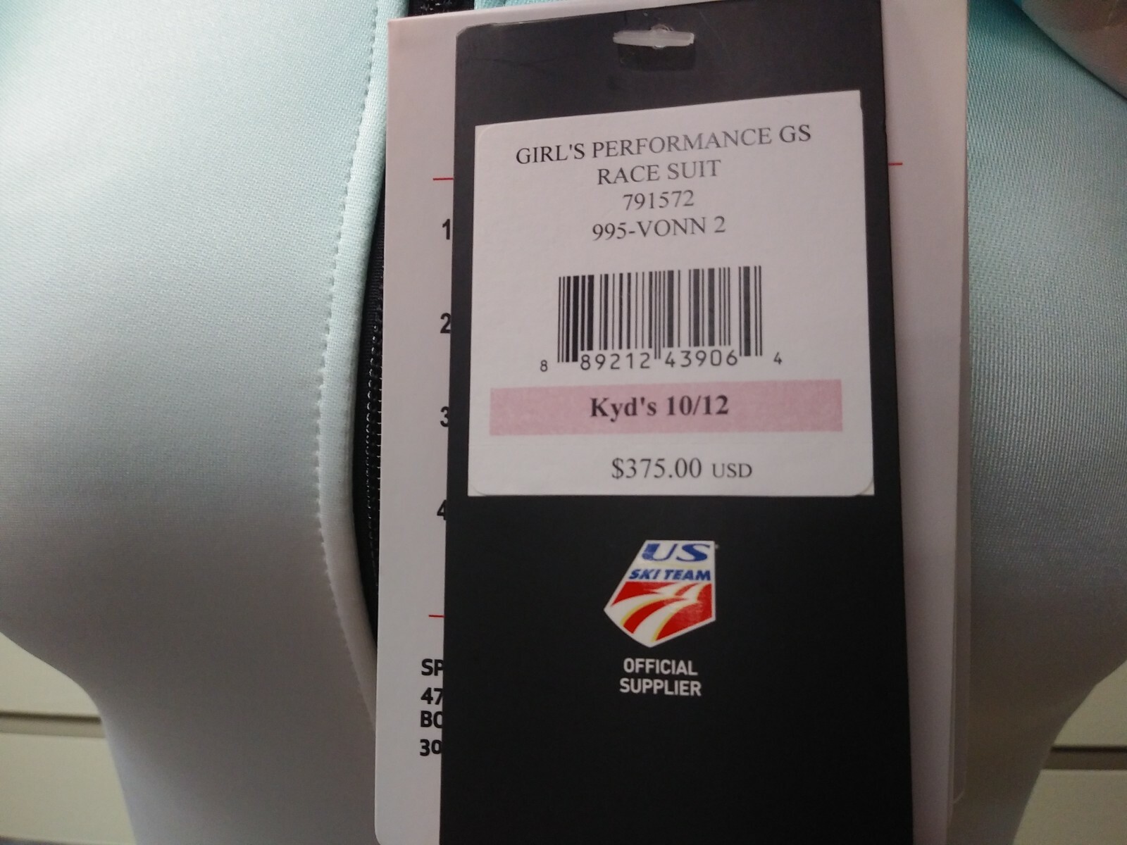 Girls Lindsay Vonn Spyder GS Race Suit Size 10/12