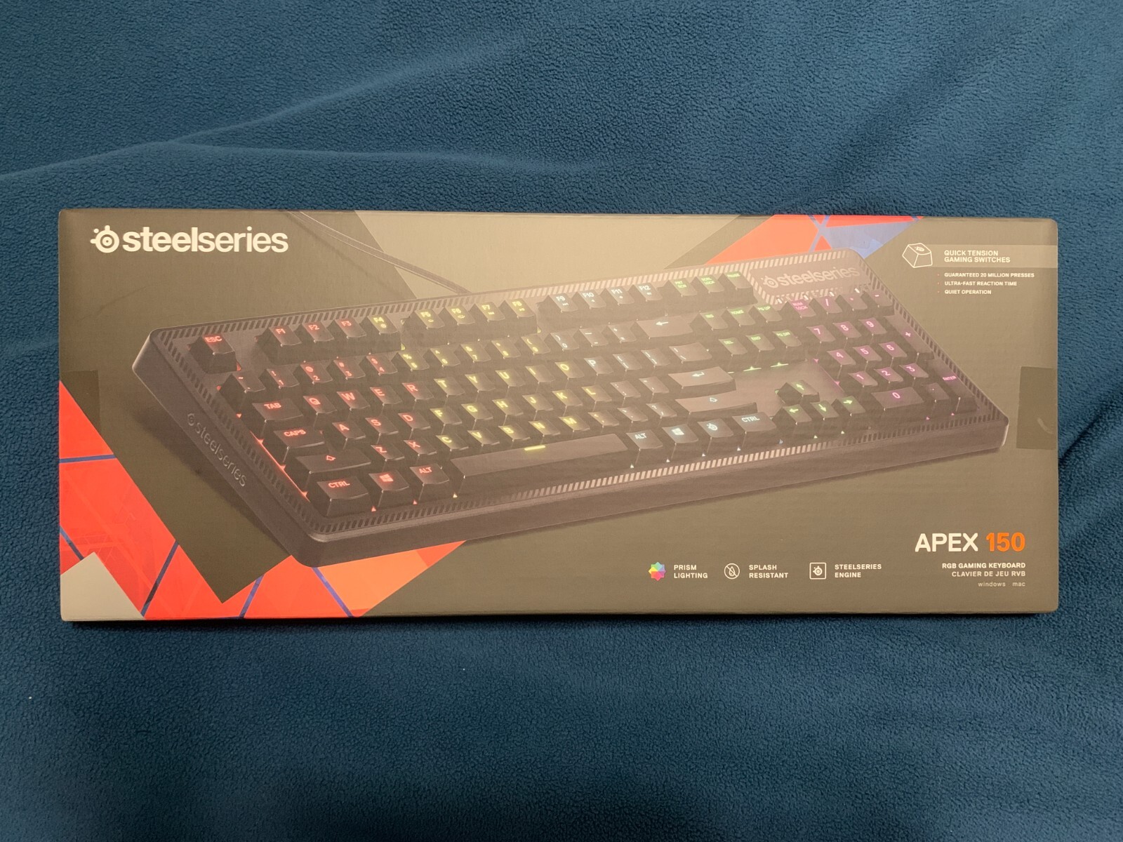 SteelSeries Apex 150 RGBゲーミングキーボード SteelSeries Apex 150 RGB Gaming Keyboard, Splash Resistant