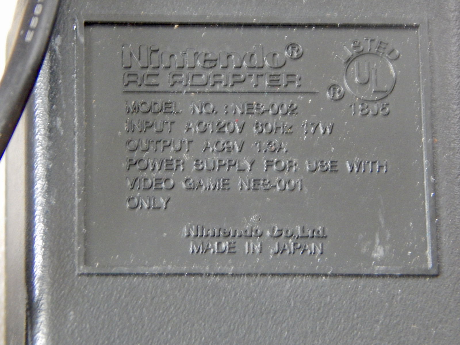 Nintendo NES-001 Original Power Supply OEM AC Adapter NES-002 TESTED GOOD