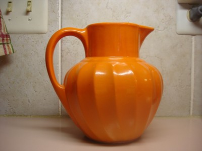 Shawnee Pottery Valencia Orange Batter Jug Very nice Condition No Lid