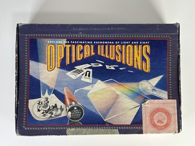 The Nature Company 1990 Cigar Box Series Optical Illusions Science Discovery Kit