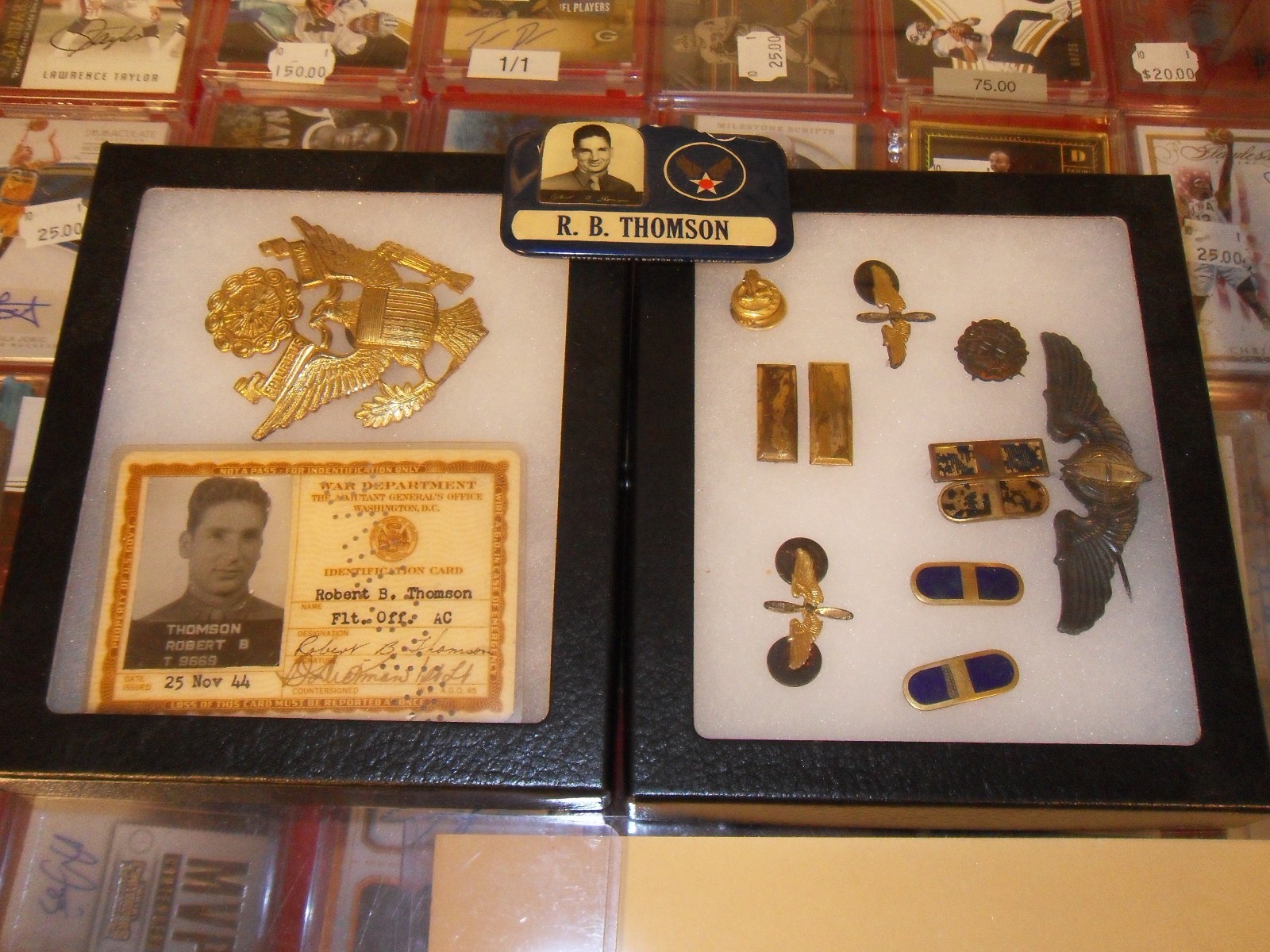 Bobby Thomson Historic memorabilia w/Military ID/Wings/Metals/Training Letter