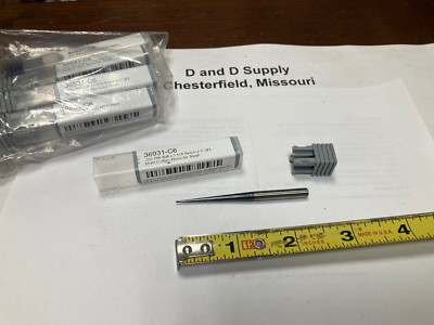 Harvey 36931-C6, 1/32'' Carb Ball End Mill .820 Reach x 3° 2-FL, Mold Cutter Nano