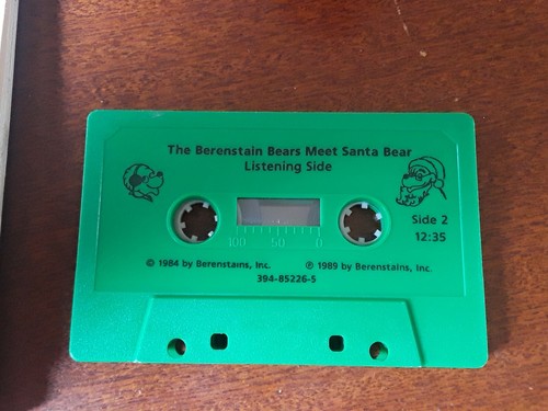 Berenstain Bears  figures flocked 1986  & Science Fair book and Santa cassette