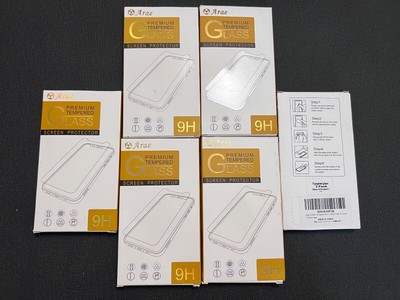 Lot of 6 New Arae iPhone 14 Pro Max Tempered Glass Screen Protector - 3 Pack