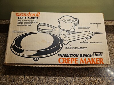 NIB~Vintage~ Hamilton Beach Crepe Maker Scovill Wonderoll~Electric