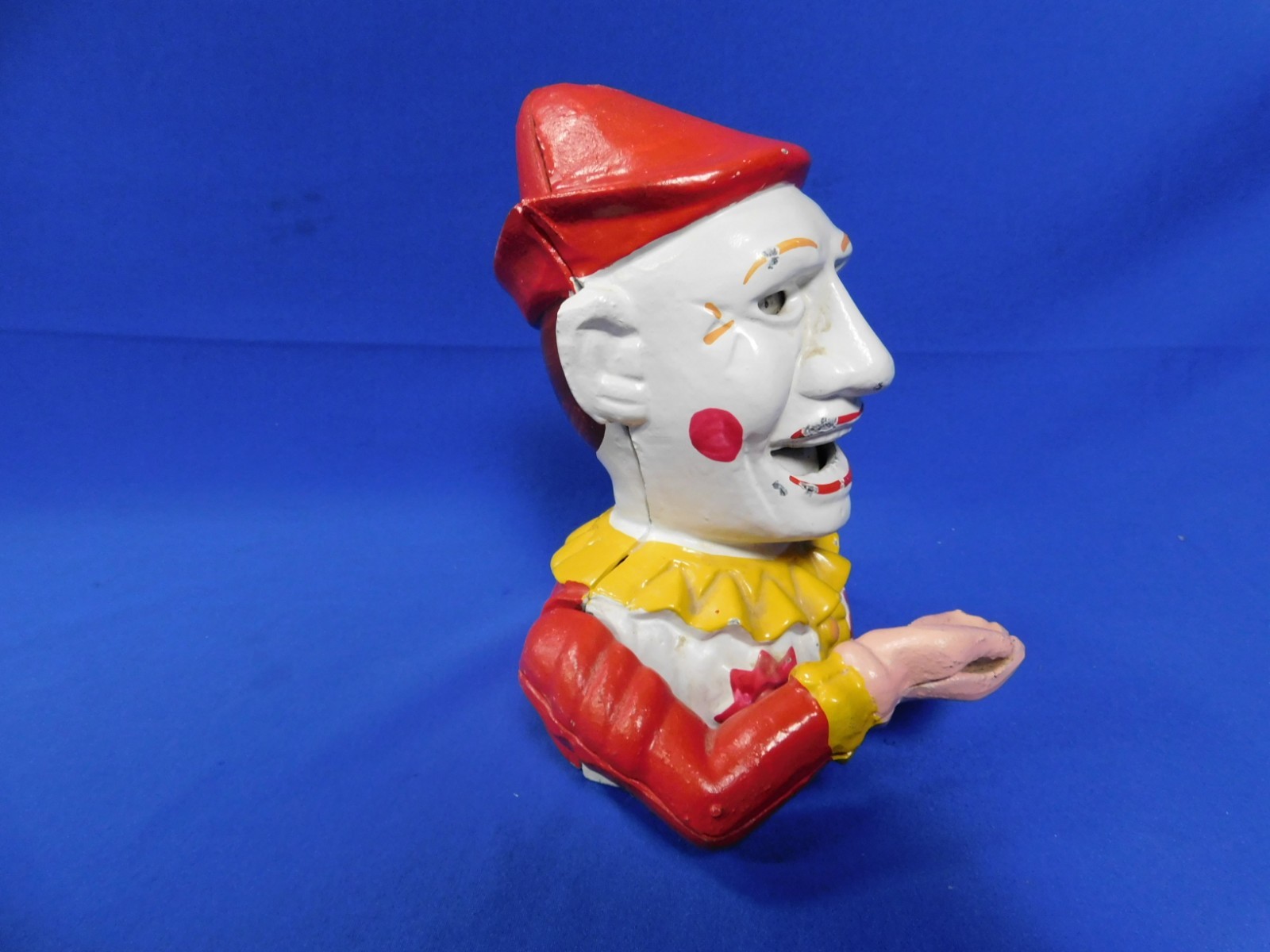 Antique Cast Iron Humpty Dumpty Clown Mechanical Bank Americana - Free Shipping