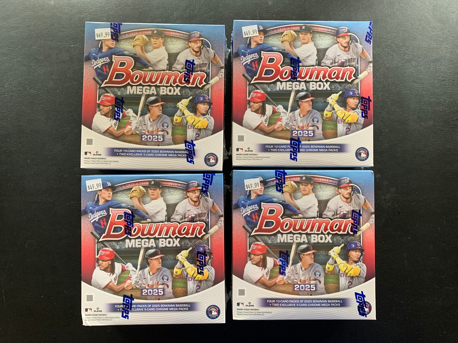2025 Bowman MLB Baseball Factory Sealed Mega Box Lot Of 4