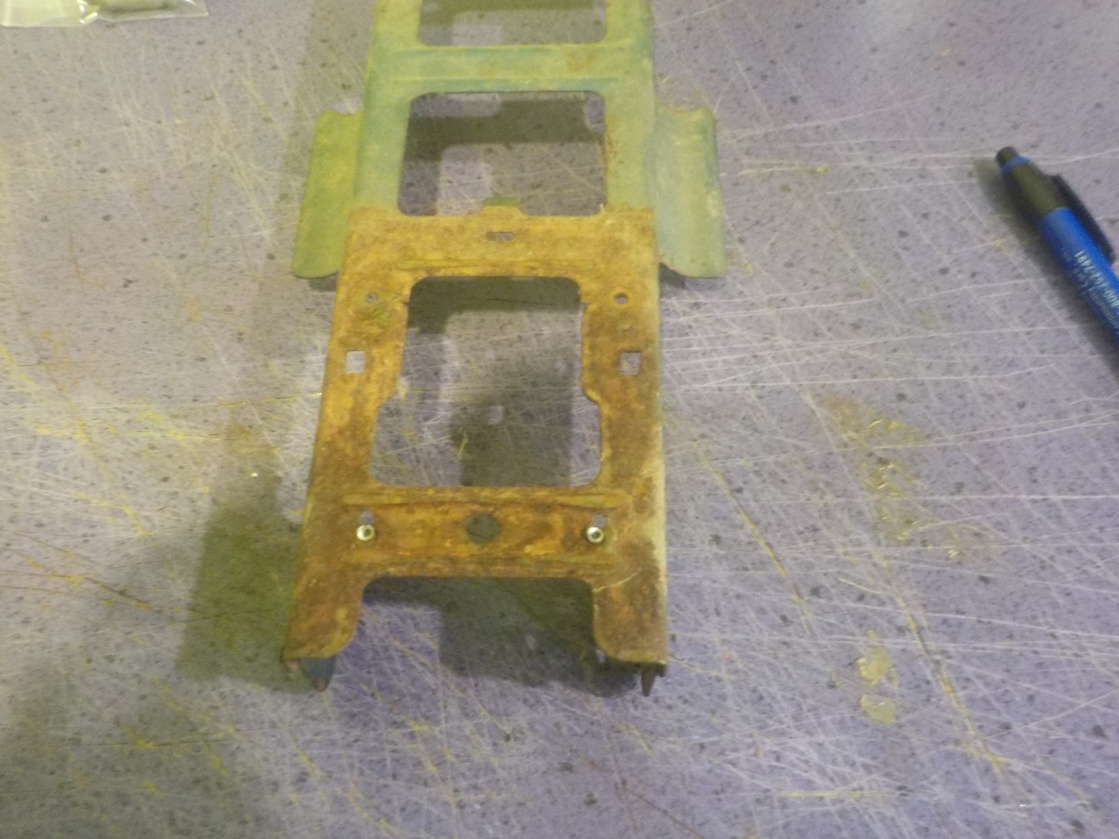 tonka ford truck dumper semi farm chassis 1958-59 green color for parts
