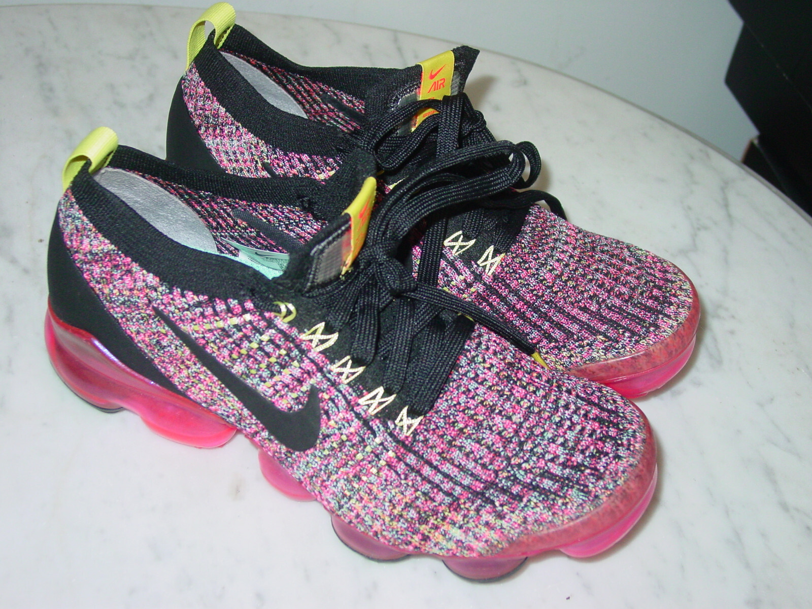 2019 Womens Nike Air Vapormax Flyknit 3 Black/Pink Blast Running Shoes!  Size 7.5 | eBay UK