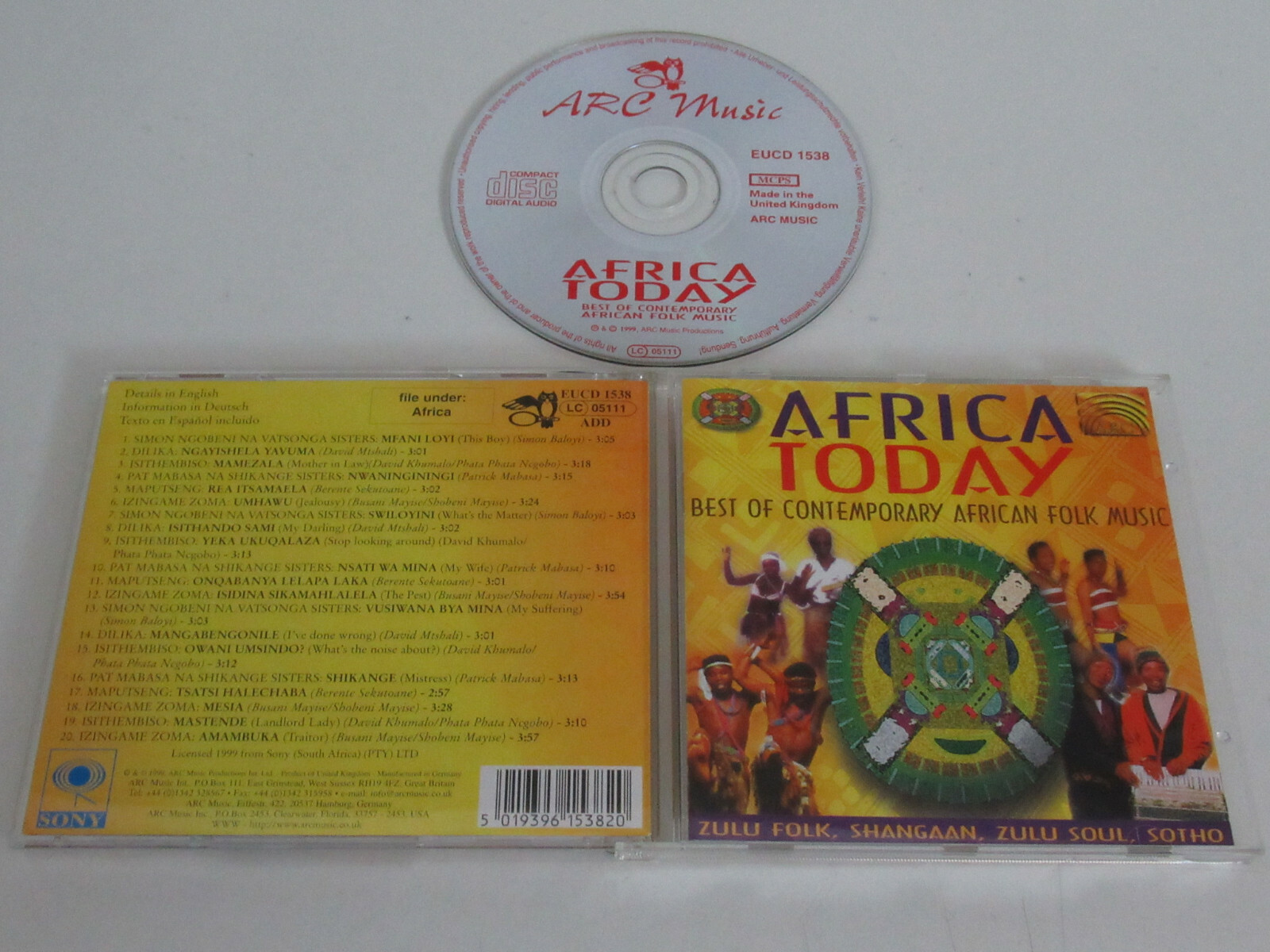  Various–Africa Today-Best Of Contemporary African Folk Music/ARC Music–EUCD1538