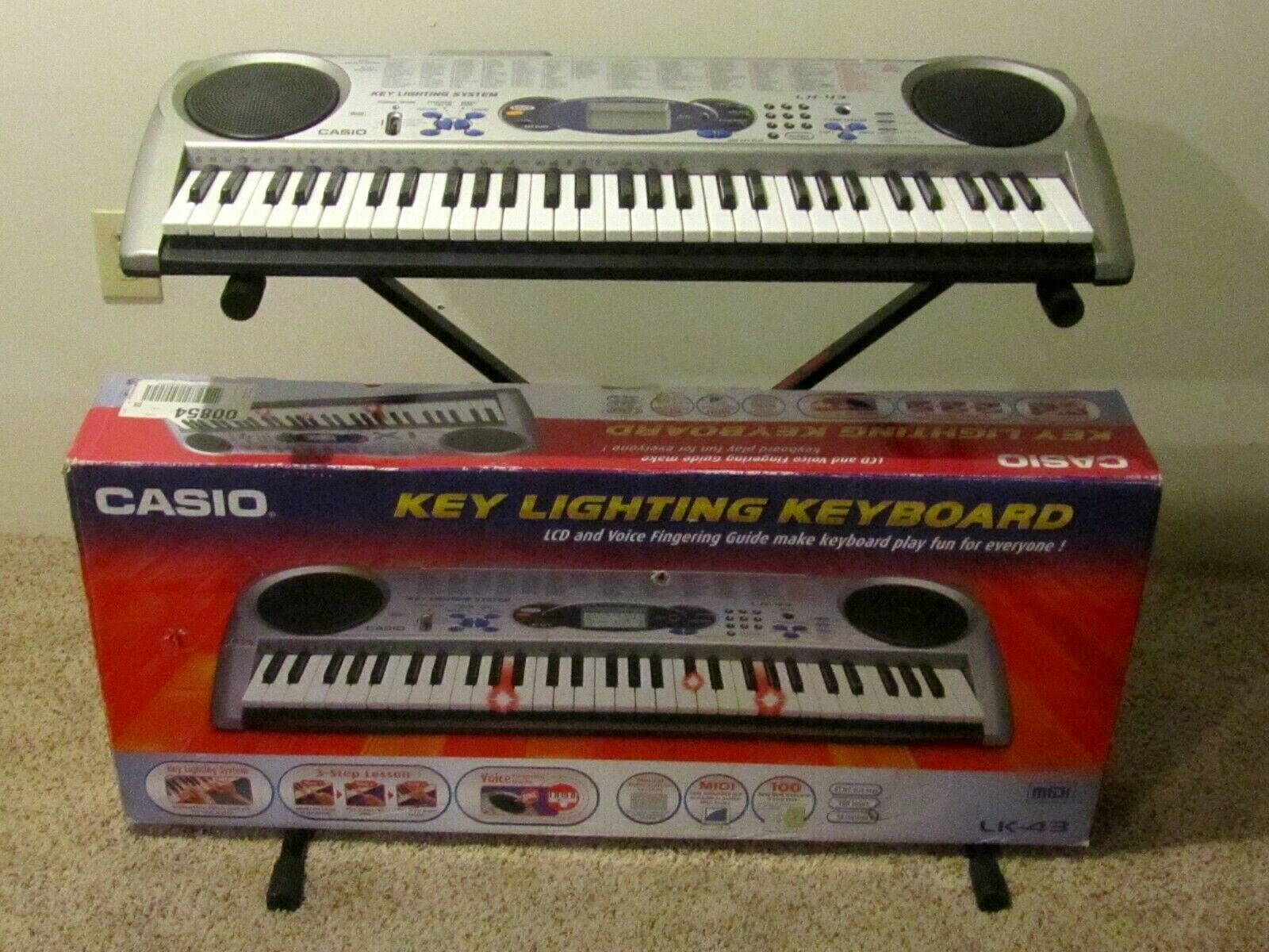 Used Casio Digital Keyboard LK-43 Lighted Keys Teaching Used Casio Digital Keyboard LK-43 Lighted Keys Teaching
