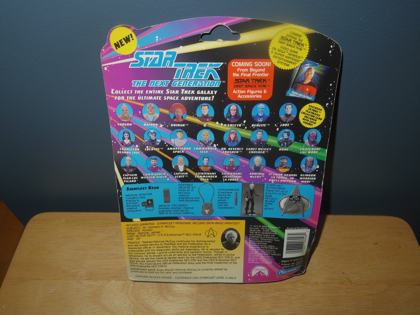 1993 Playmates Star Trek Next Generation Admiral Leonard McCoy Collectible Toy