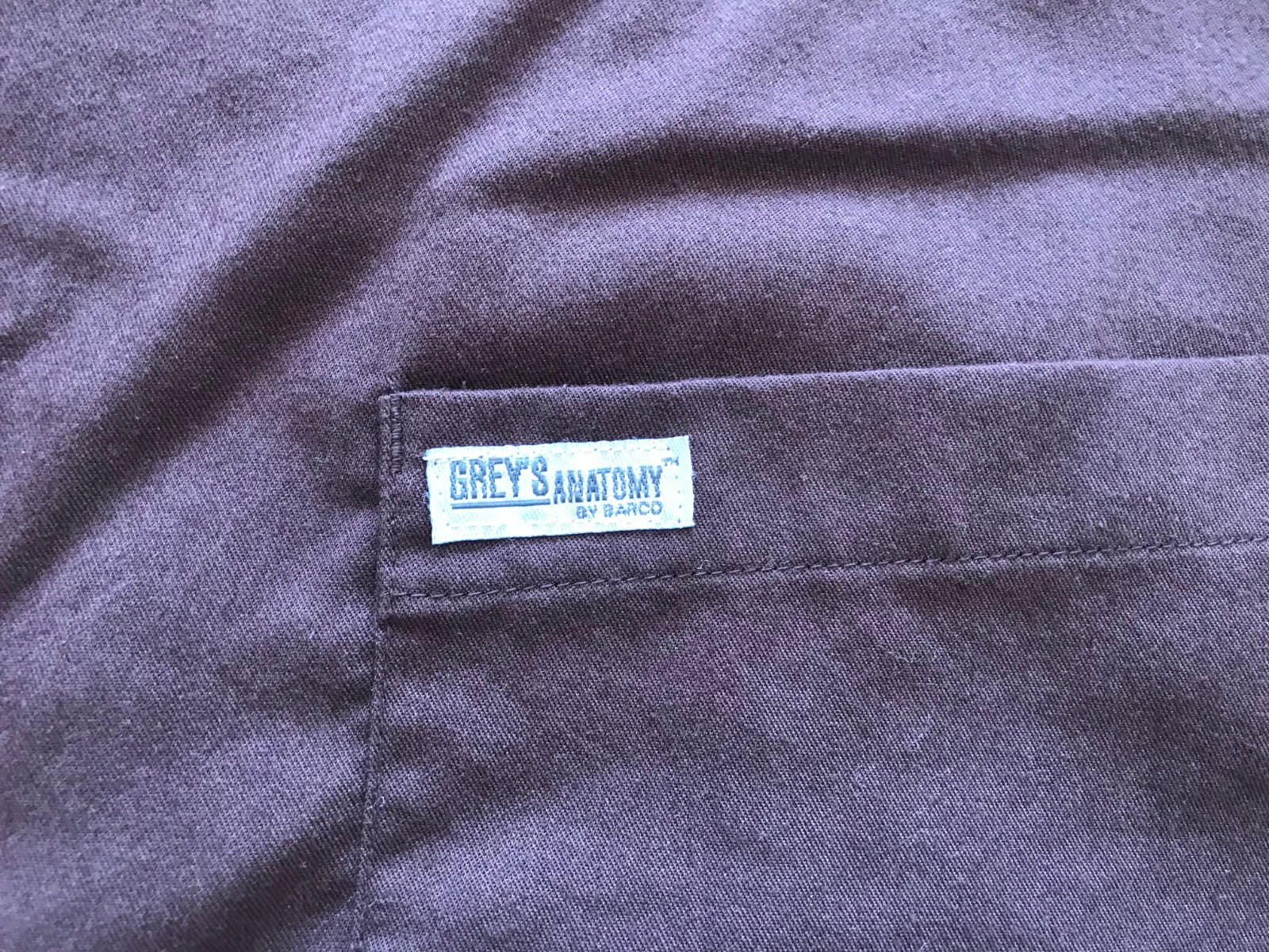 Grey's Anatomy by Barco Scrub Set XS XSmall Top Pants Brown Nurse POCKETS GUC