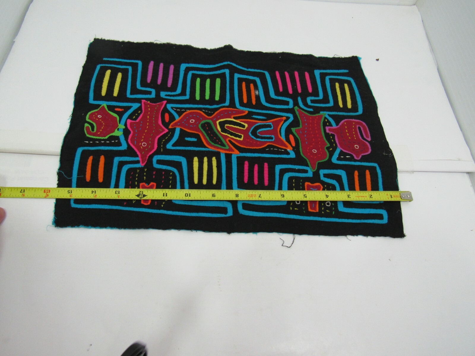 Panama Mola Kuna Cuna Indians Hand Stitch Art Sea Life Unframed 15