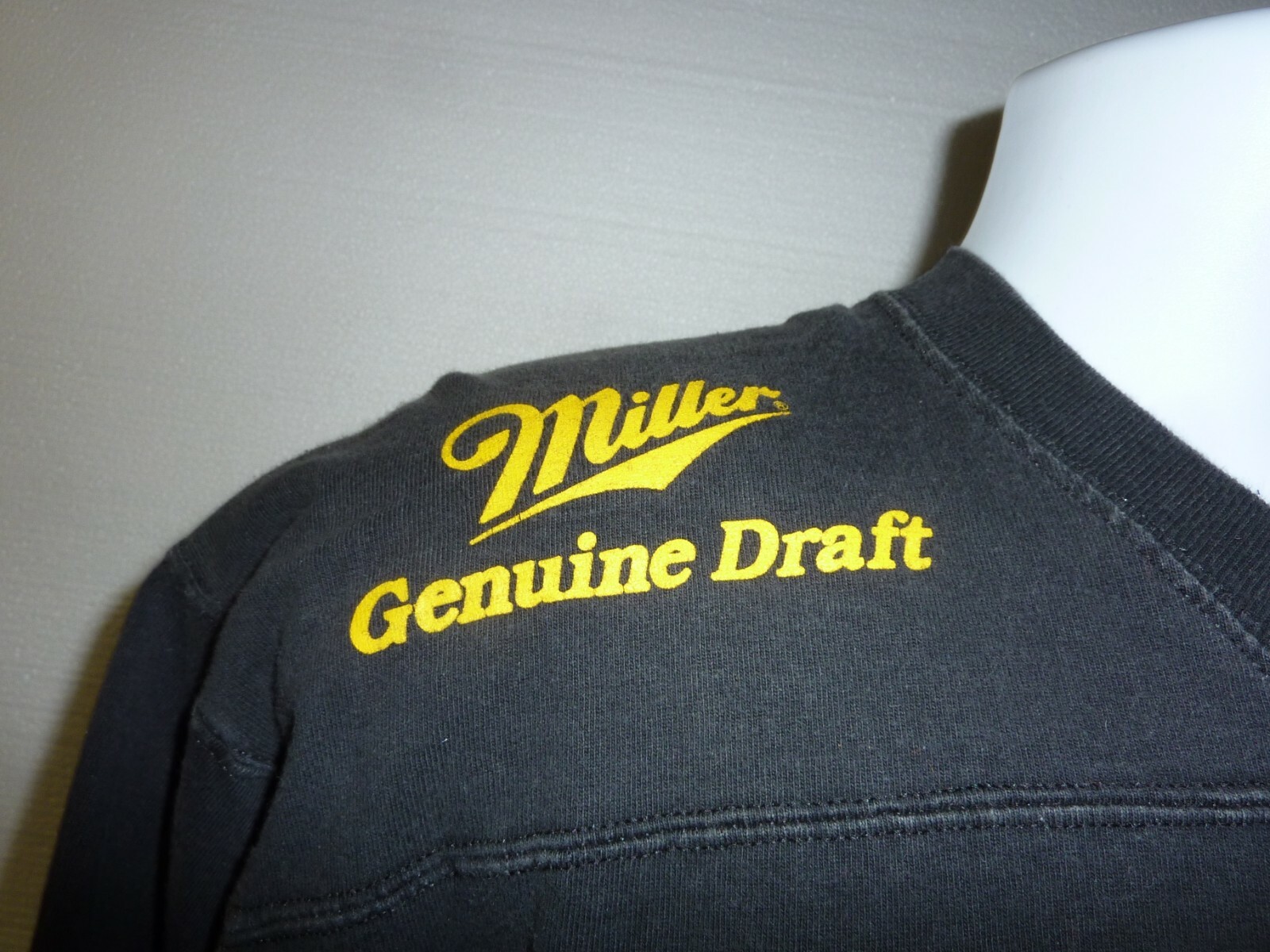 Vintage Miller Genuine Draft #7 Black jersey shirt XL