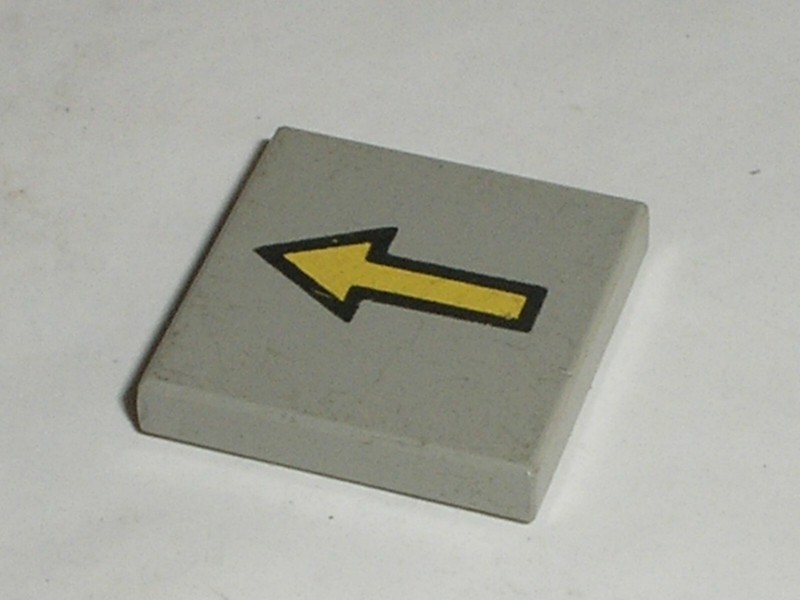 Lego Espace Space Oldgray Tile 3068bp08 With Arrow / Set 6952 7839 6931 6891 ...