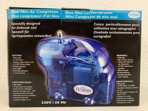 Testors Blue Mini Air Brush Compressor 220V-2.4Bar