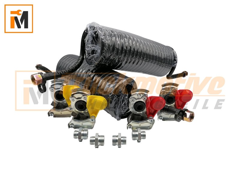 Kupplungskopf Set M18 Auf M22 Schwarzes Spiralkabel FÃ¼R Auflieger & Zugmaschine