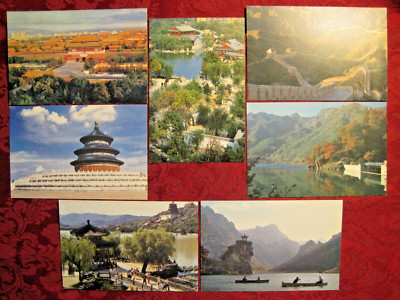7 Postcards Vtg 1980s Beijing China /Impressive Scenery Architecture /Near Mint