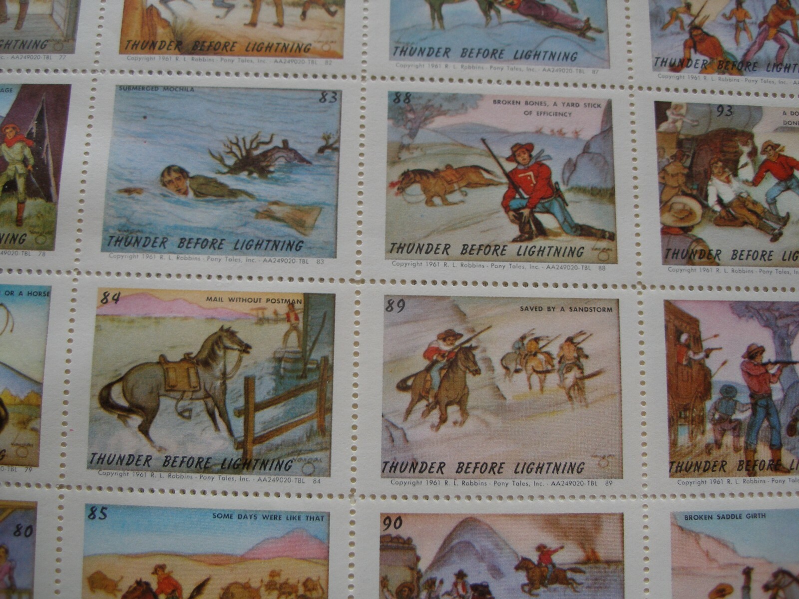 PONY EXPRESS, THUNDER BEFORE LIGHTNING, COVER ART BY VARGAS, 1961,seeDecription