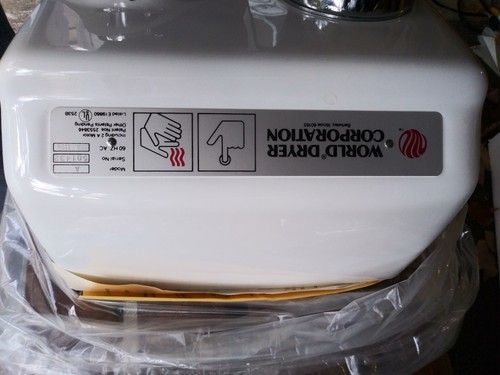 NEW! World Dryer Commercial Restroom Bathroom Wall Air Blow Hand Dryer Model # A