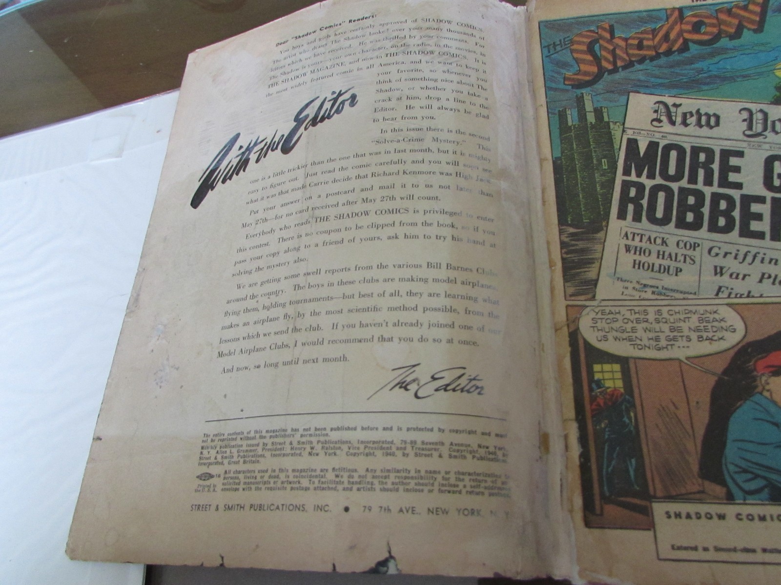 SHADOW COMICS #4 1940 ULTRA RARE DECAPITATION COVER