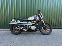 Triumph Bonneville Scrambler 865 Custom Build Belt Drive Many Custom Parts 
