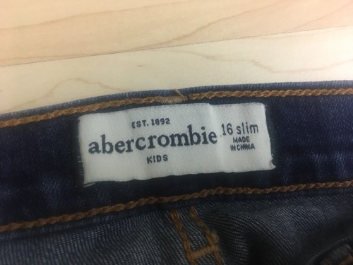Abercrombie Kids Girls Blue Jean Pants Size 16 slim