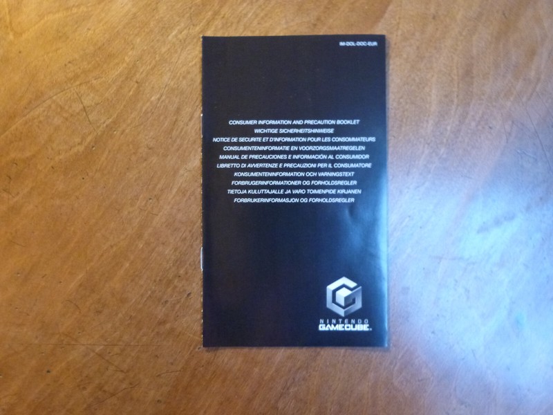 Livret Garantie Jeu Gamecube