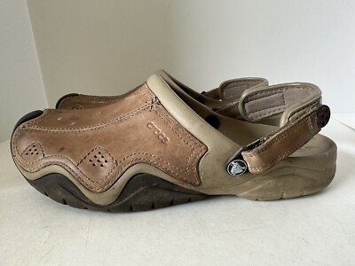 Crocs swiftwater leather clog sales